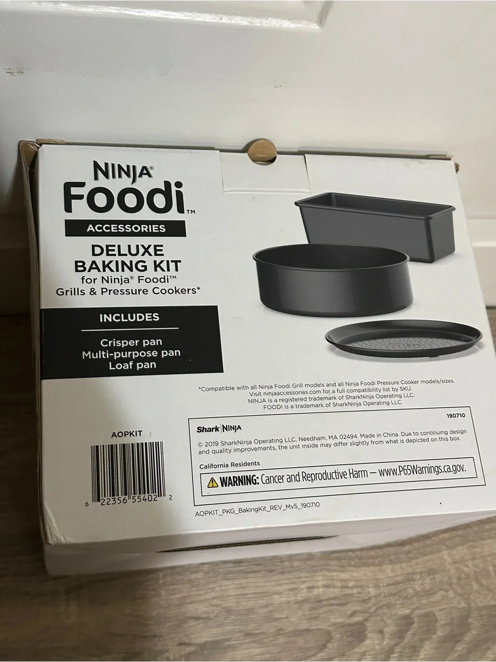 NEW Ninja Foodi Accessories Deluxe 3 Piece Bakeware Set Black Baking Kit AOPKIT